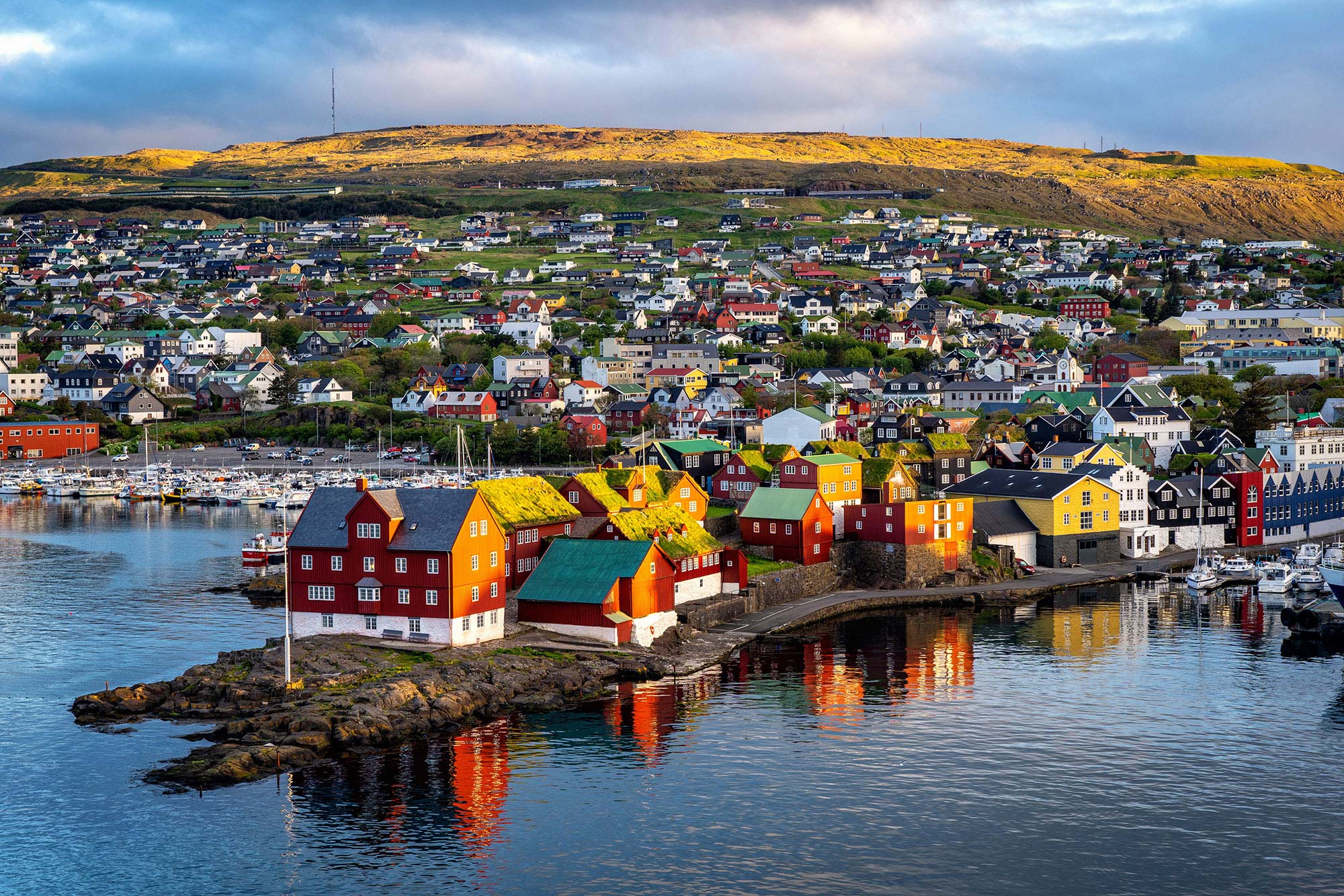 A view of Tórshavn the capital city of the Faroe Islands.