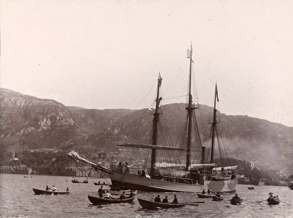Fram leaves Bergen on 2 July 1893, bound for the Arctic Ocean