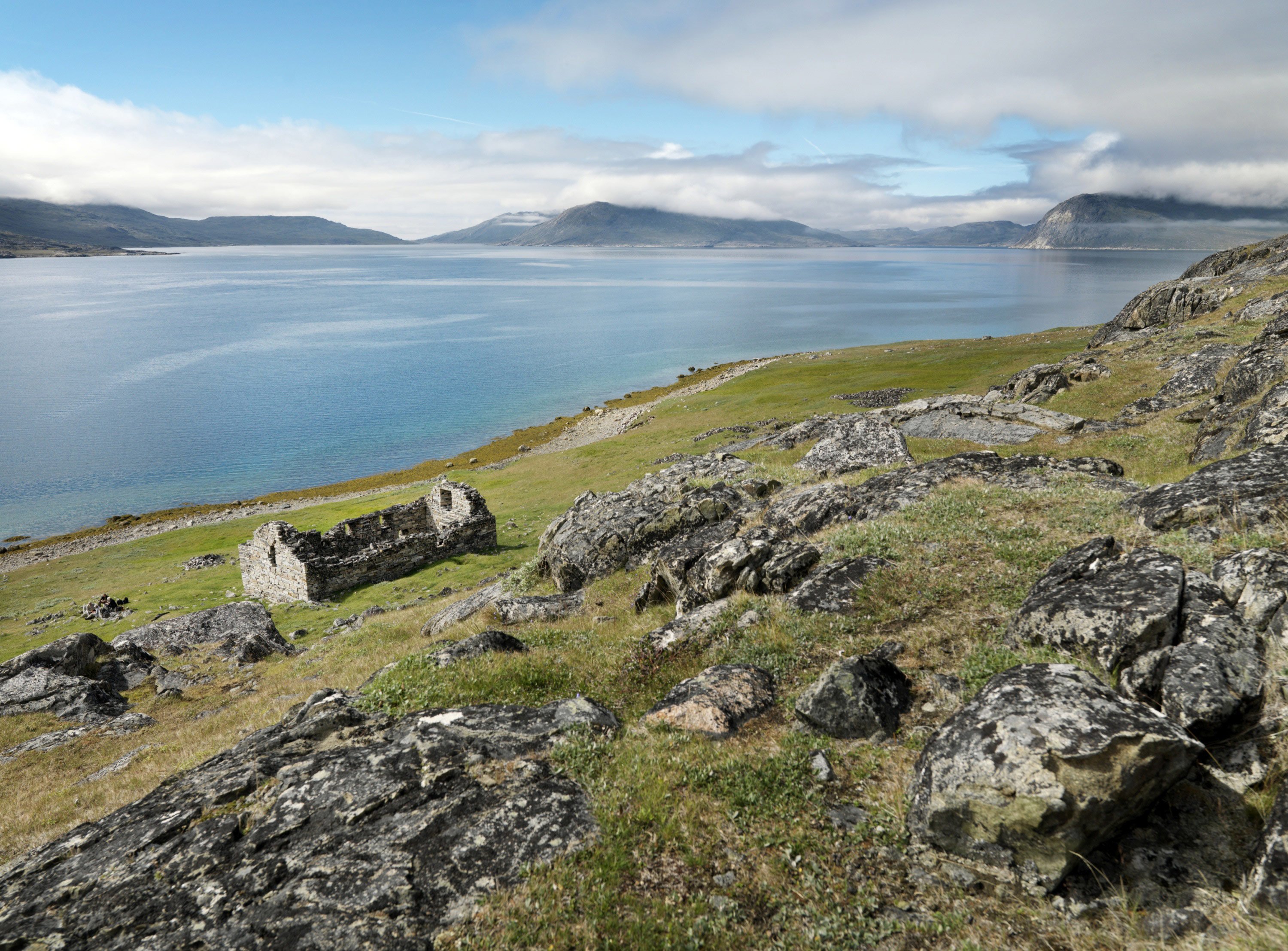 Norse ruins at Hvalsey bespeak  early Viking days in Greenland.