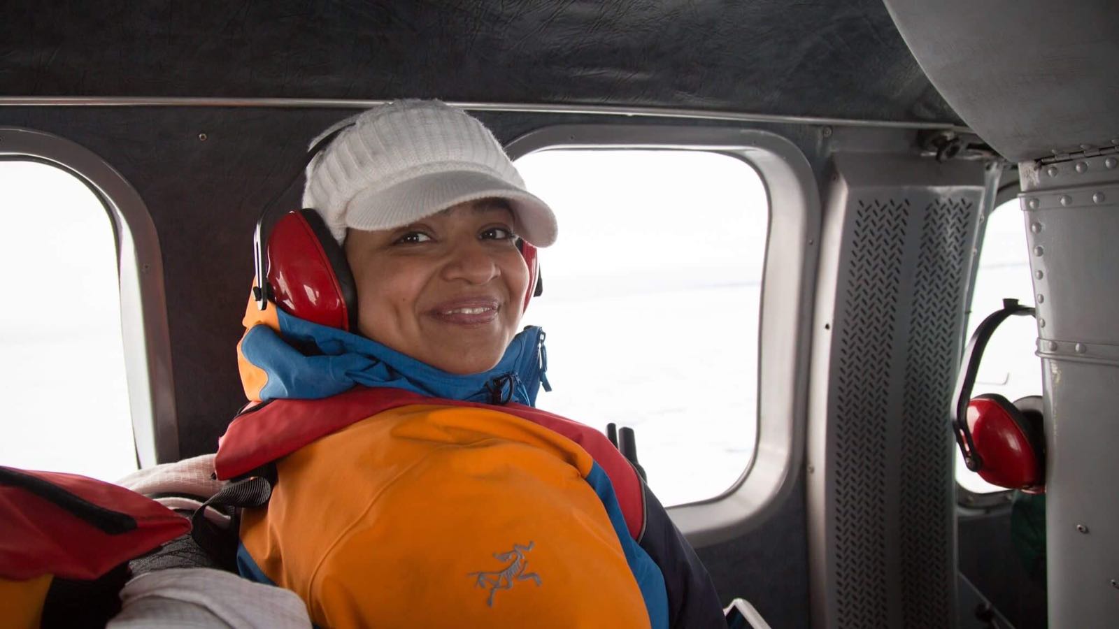 Raakhe Kapila enjoys a comfortable charter flight en route to her Greenland adventure.