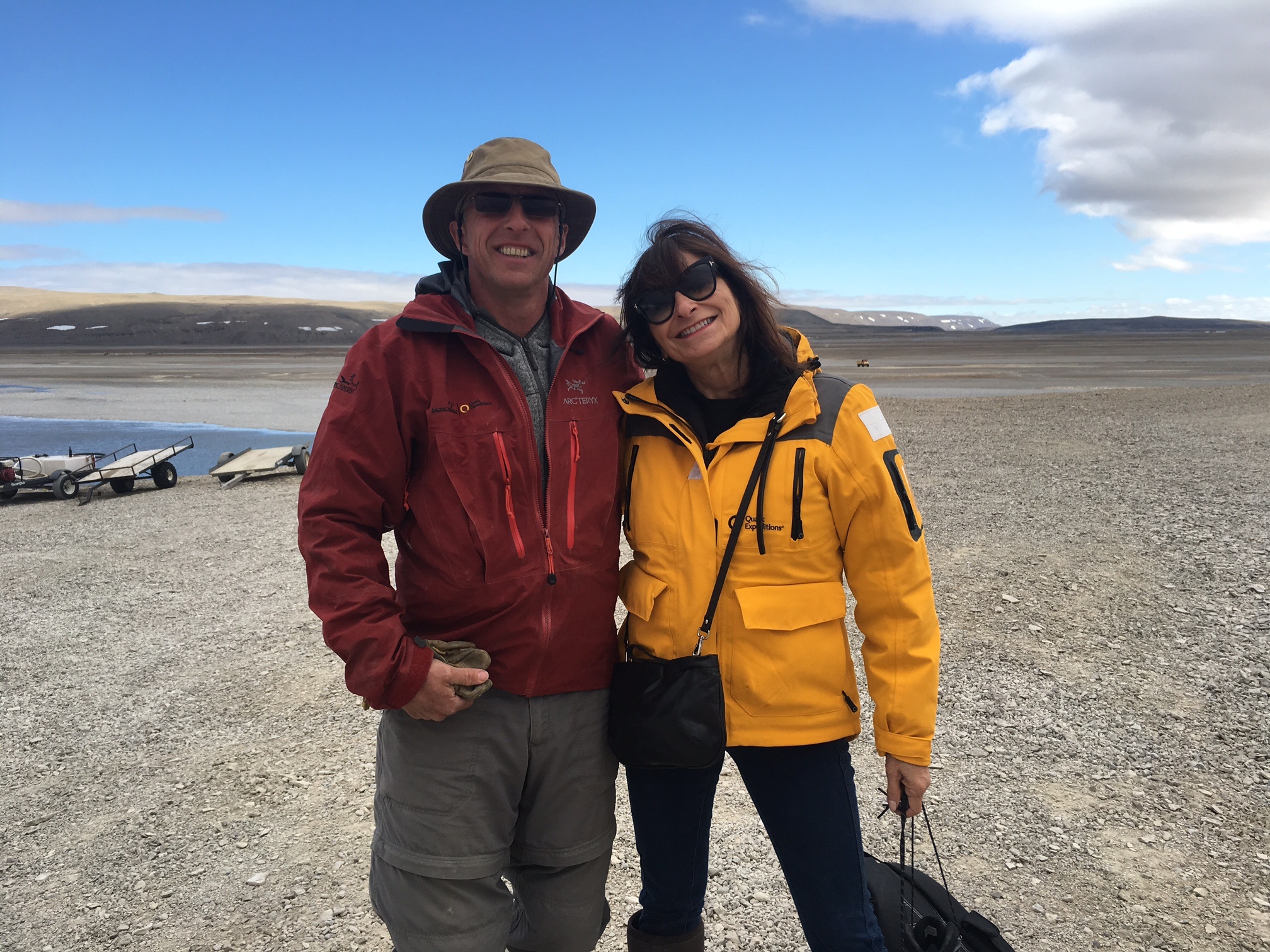 Jeanne Beker &amp; Richard Weber at Arctic Watch Wilderness Lodge in the Canadian High Arctic