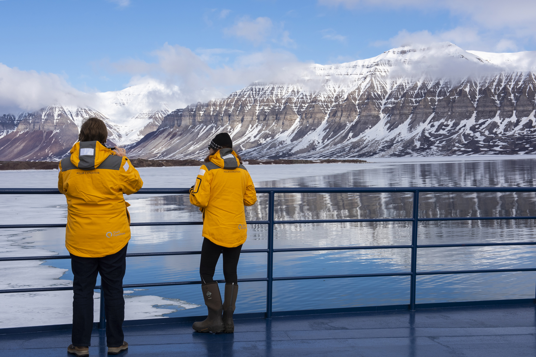 Passengers out on deck during a Spitsbergen Expedition. Photo: Cindy Miller Hopkins