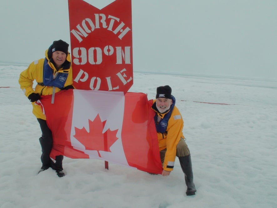 Canadian flag at North Pole