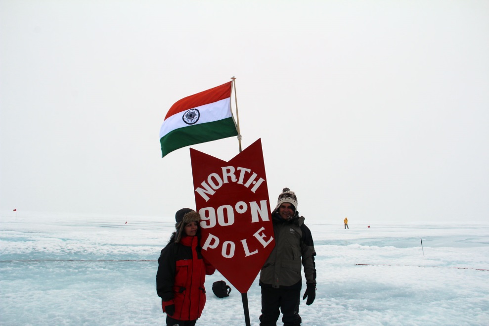 India flag at North Pole