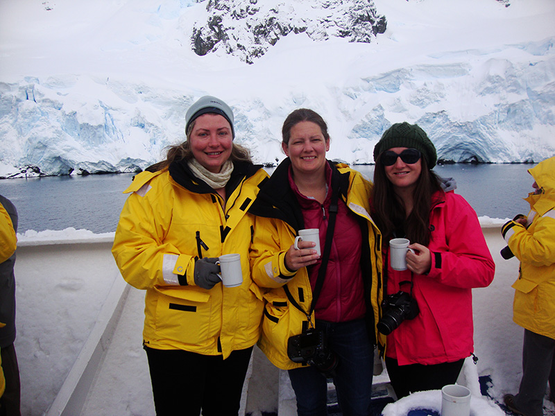 Naomi and Quark passengers in Antarctica
