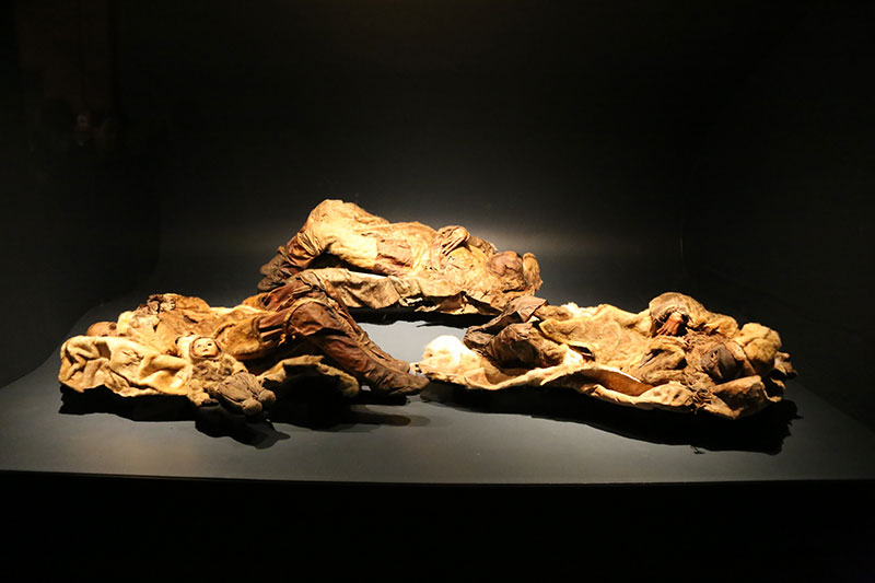 Mummies on display at the National Museum in Nuuk