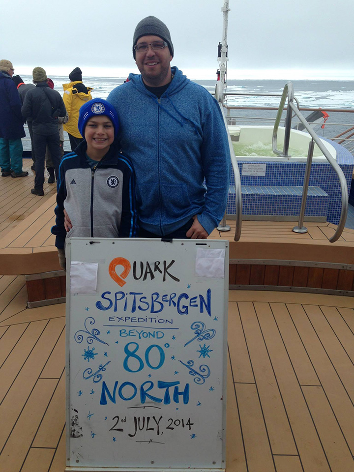 Paul and his son on Quark&apos;s Spitsbergen voyage