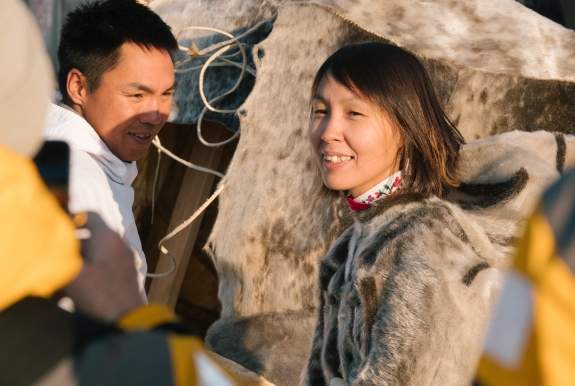 Locals Displaying Traditional Clothing (Qaanaaq, Greenland)