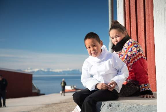 Greenlandic Siblings Smiling - Brian and Bella