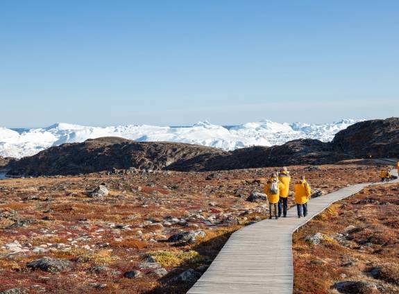Guests exploring Illulissat, Greeland