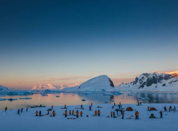 Camping in the Antarctic