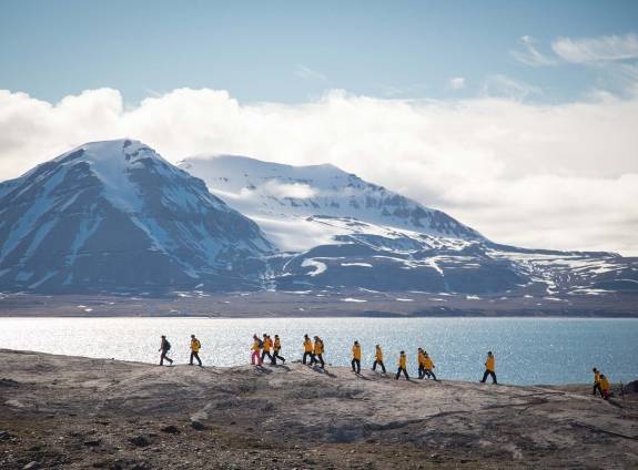 Passengers Hiking in Svalbard