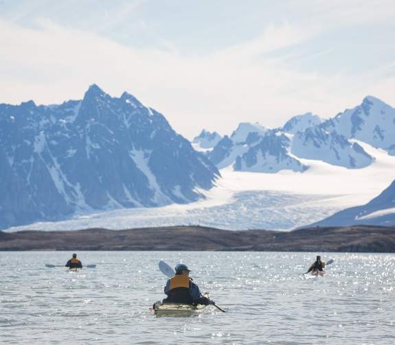 Kayakking in Svalbard