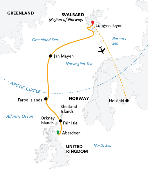 Arctic Saga: Exploring Spitsbergen via the Faroes and Jan Mayen